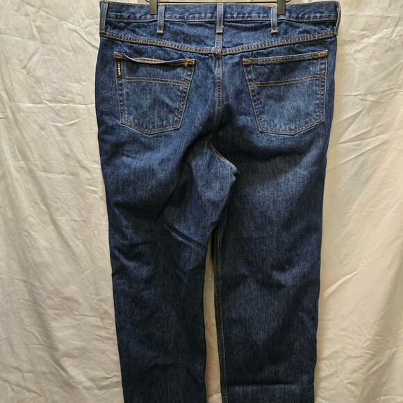 Cinch Mens Loose Fit Black Label jeans in Dark Stone 40x38 tapered leg dark wash - Picture 5 of 11